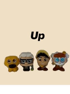 Disney Up Mini Figures Set - Yellow, White, Brown, Blue